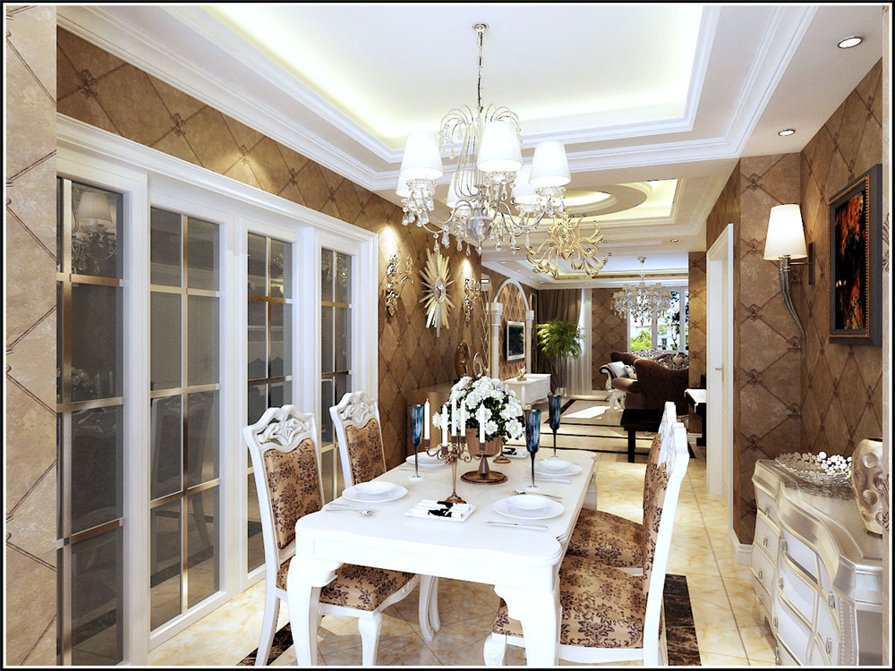 欧式 混搭 餐厅图片来自沈阳林凤装饰装修公司在金地锦城--四室两厅一厨两卫的分享