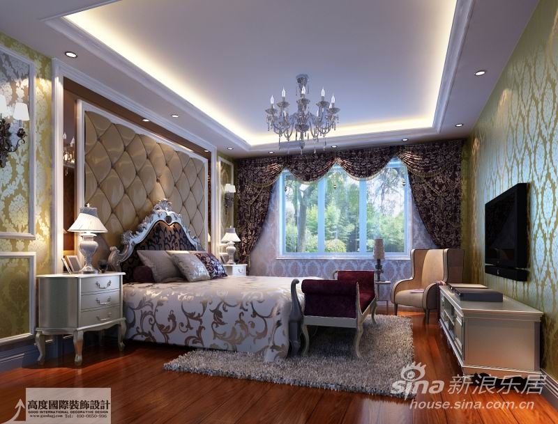 欧式 卧室图片来自高度国际宋书培在中海香克林三居室装饰效果图的分享