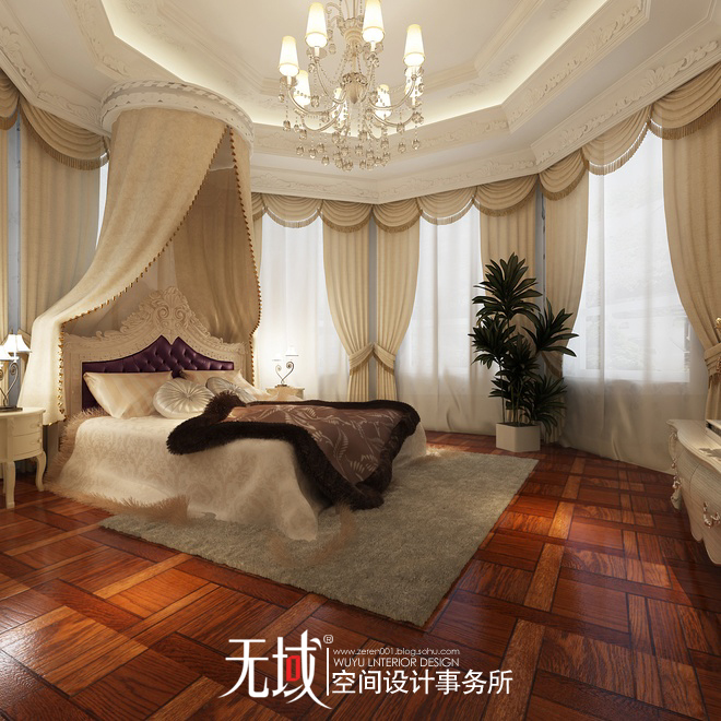 欧式 混搭 别墅 白领 收纳 小资 卧室图片来自无域空间设计刘艺在望海花园别墅的分享