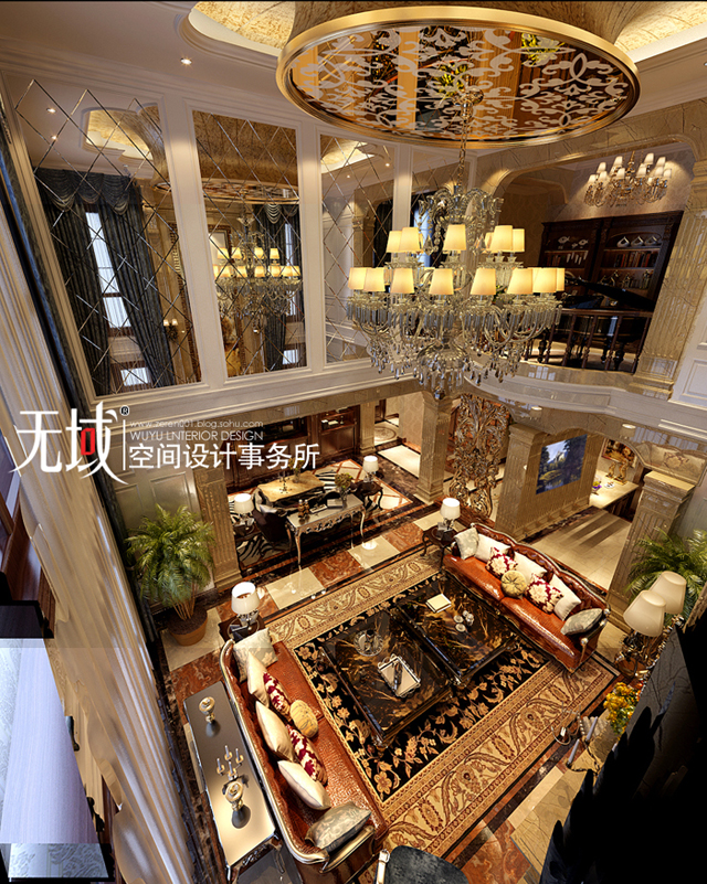 混搭 欧式 别墅 收纳 客厅图片来自无域空间设计刘艺在京基鹭府独栋别墅欧式新古典的分享