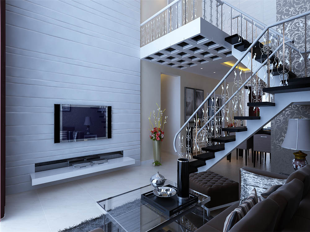 简约 现代 舒适 楼梯图片来自沈阳林凤装饰装修公司在阳光尚城135㎡现代简约风格的分享