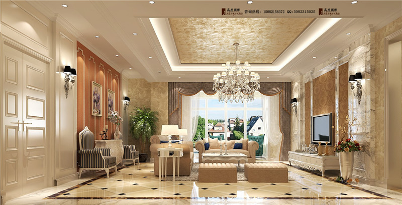 客厅图片来自成都高端别墅装修瑞瑞在307平米花园洋房-成都高度国际的分享