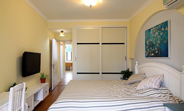 简约 田园 二居 卧室图片来自佰辰生活装饰在65平两居室田园风格的分享