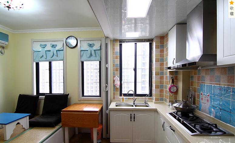简约 田园 二居 厨房图片来自佰辰生活装饰在65平两居室田园风格的分享
