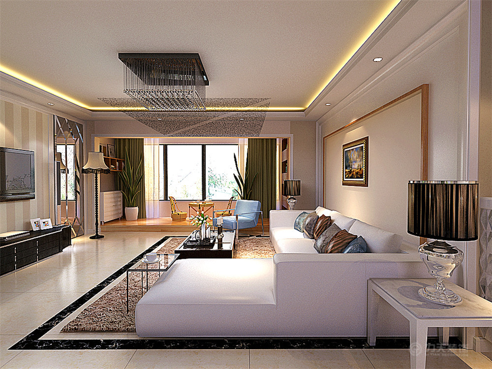 现代 卧室图片来自阳光力天装饰在海河华鼎-157.00㎡-现代风格的分享