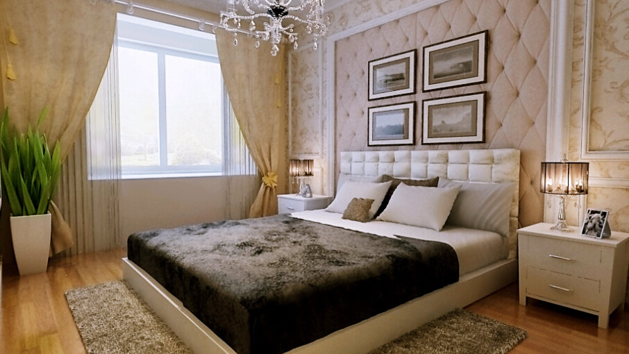 简约 一居 欧式 白领 收纳 小资 卧室图片来自实创装饰百灵在清爽明亮欧式柳浪家园60平米的分享