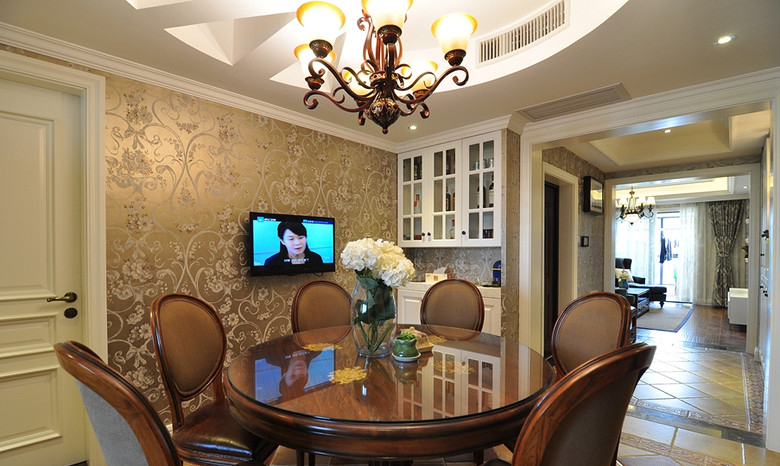 餐厅图片来自家装大管家在遗忘的时光 120平美式优雅3居室的分享