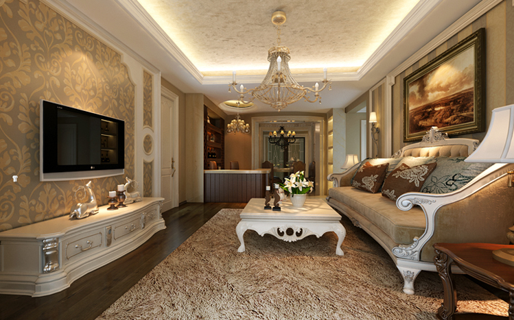 简约 欧式 三居 白领 收纳 80后 小资 客厅图片来自实创装饰百灵在简奢风格住宅小区140平米的分享
