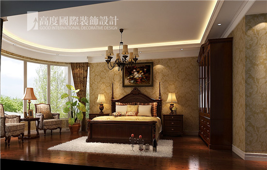 简约 美式 装修 设计 案例 卧室图片来自高度老杨在东湖湾 三居 218平 美式的分享