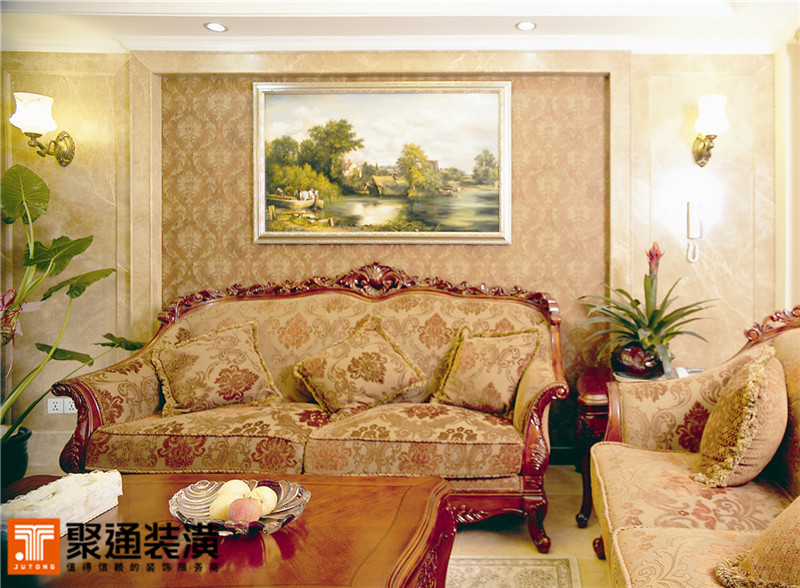 欧式 别墅 上海 别墅装修 别墅设计 聚通装饰 客厅图片来自jtong0002在上海联排别墅美式风格实景展示的分享