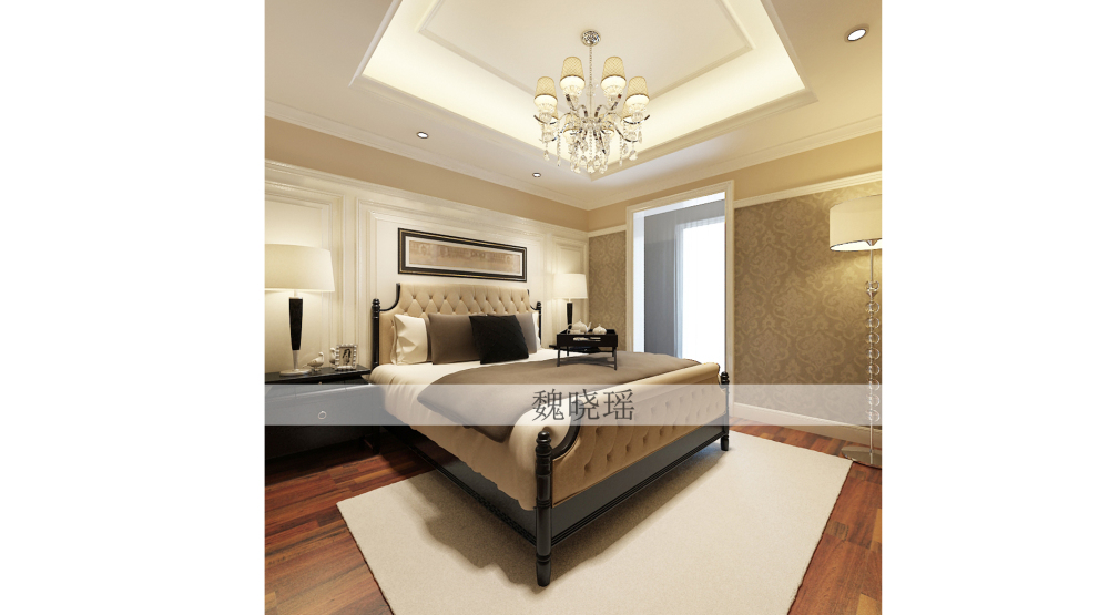 简约 别墅 80后 卧室图片来自460国际设计小米在千章墅的分享