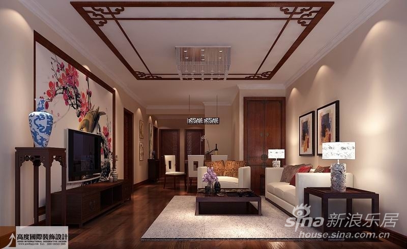 现代简欧 客厅图片来自高度国际宋书培在珠江帝景两居室装饰效果图的分享