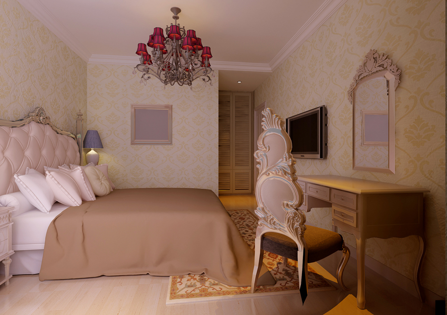 欧式 三居 卧室图片来自百家装饰小王在碧桂园银河城116平的分享