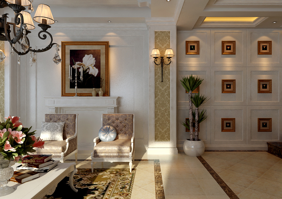 欧式 三居 客厅图片来自百家装饰小王在枫景尚城119平的分享