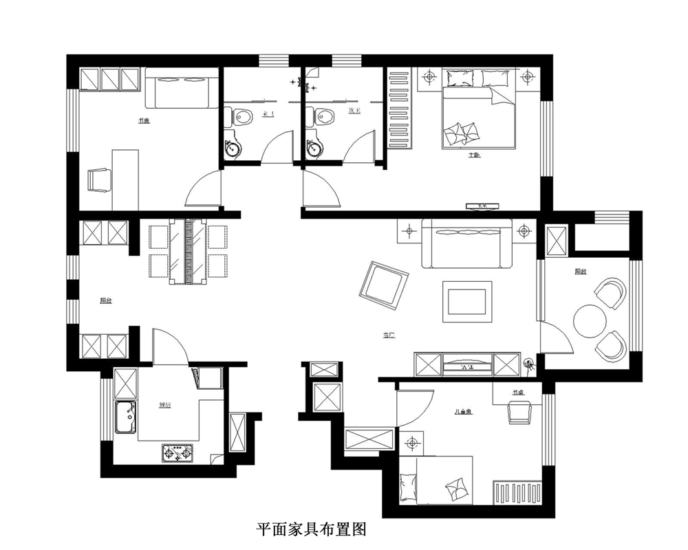 欧式 二居 白领 收纳 80后 小资 户型图图片来自实创装饰完美家装在保利首开熙悦春天93平简欧风格的分享