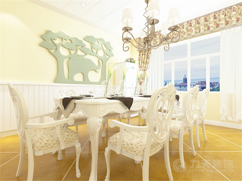 田园 三居 白领 餐厅图片来自阳光力天装饰梦想家更爱家在海河大观 210㎡的分享
