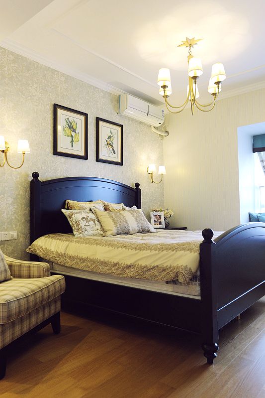 日升装饰 卧室图片来自装修设计芳芳在爱的归属，110平美式婚房的分享