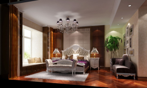 卧室图片来自高度国际装饰王伟在V7西园----欧式风格效果图的分享