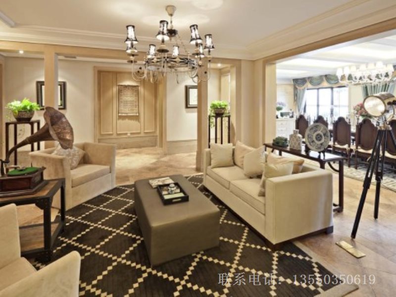 简约 欧式 田园 混搭 别墅 客厅图片来自芙蓉锦程装饰有限公司在欧式风格案例的分享