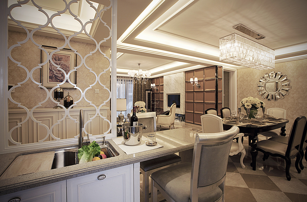 新古典 四居 家庭装修 阿拉奇设计 餐厅图片来自阿拉奇设计在奢华新古典家庭装修的分享