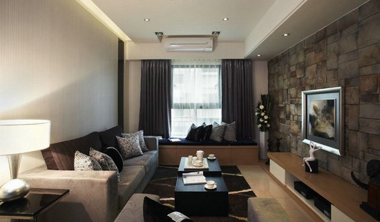 日升装饰 西安日升装 客厅图片来自装修设计芳芳在127平现代风格三居室功能美家的分享