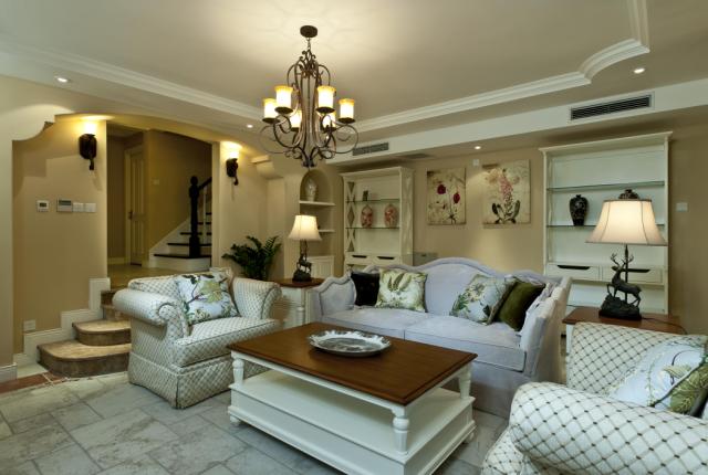 欧式 别墅 客厅图片来自天津尚层装修韩政在金地紫乐府法式风格设计的分享