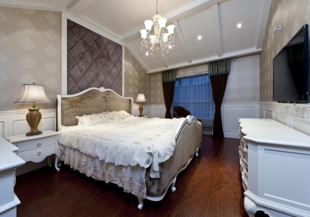 欧式 别墅 卧室图片来自天津尚层装修韩政在金地紫乐府法式风格设计的分享