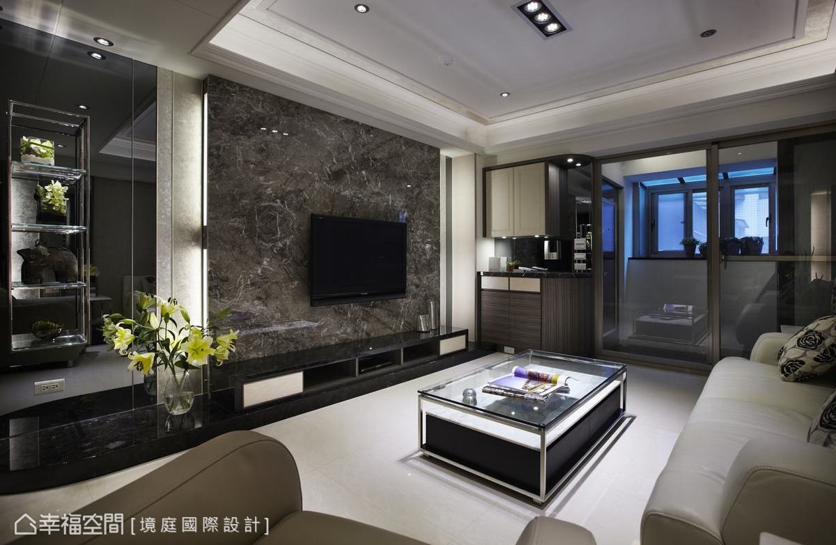 幸福空间 高端设计 台湾设计师 混搭风 客厅图片来自幸福空间在92平招待会所？还是Motel的分享