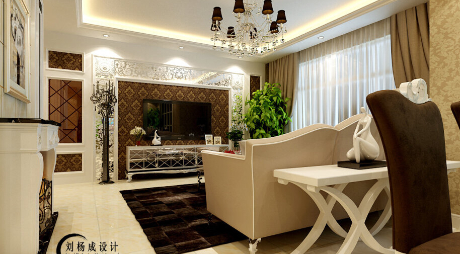 简约 欧式 别墅 白领 收纳 80后 小资 客厅图片来自实创装饰百灵在天地凤凰城A16户型189平米的分享