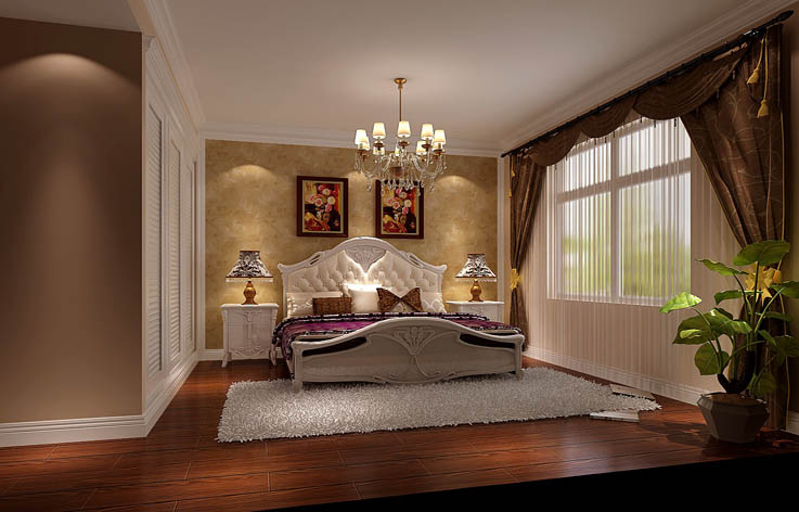 简欧 三居 白领 卧室图片来自高度国际宋书培在中信府.世家三居室装饰效果图的分享