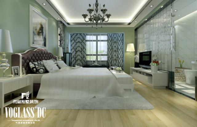 别墅 新中式 卧室图片来自天津尚层装饰张倩在新中式别墅装修的分享