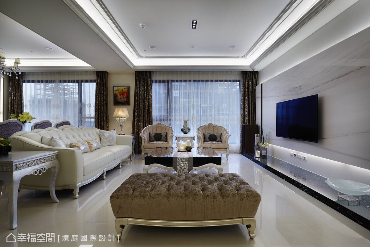 幸福空间 高端设计 台湾设计师 新古典 客厅图片来自幸福空间在224平典藏。混搭 新居家温度的分享
