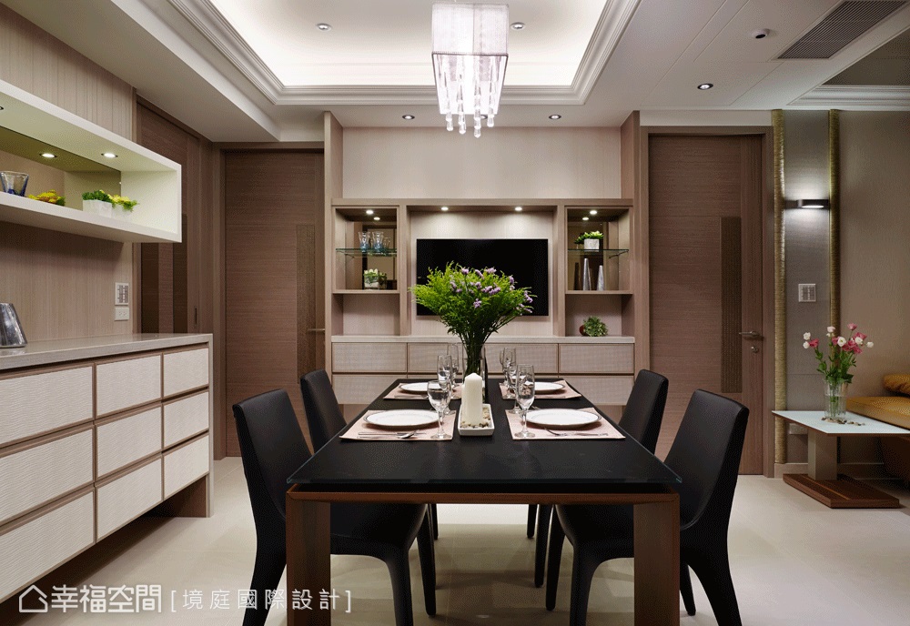 幸福空间 高端设计 台湾设计师 现代风格 餐厅图片来自幸福空间在115平木质刻划 铺叙暖色温雅的分享