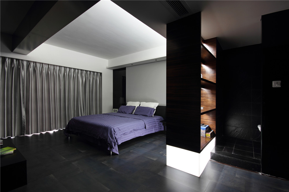 卧室图片来自成都业之峰装饰公司在黑白灰后现代主义的分享