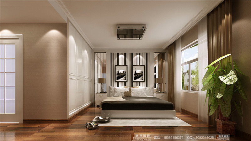 高度国际 卧室图片来自成都高端别墅装修瑞瑞在140现代风格-成都高度国际的分享