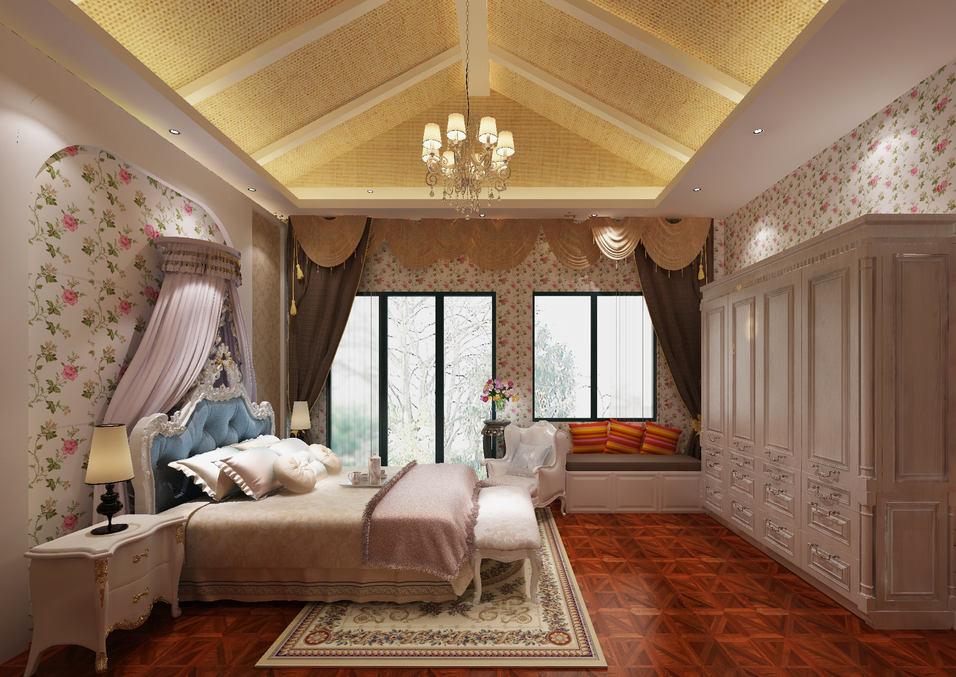 简约 欧式 别墅 卧室图片来自实创装饰上海公司在首创青旅岛尚联排装修的分享