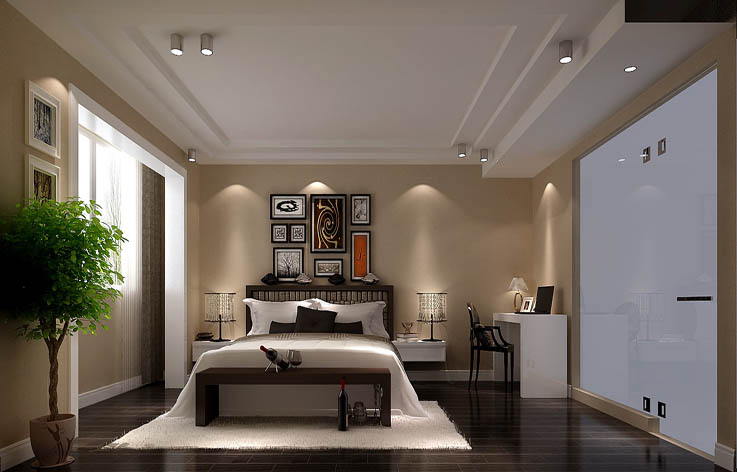 时尚复古 三居 卧室图片来自高度国际宋书培在君安国际三居室装饰效果图的分享
