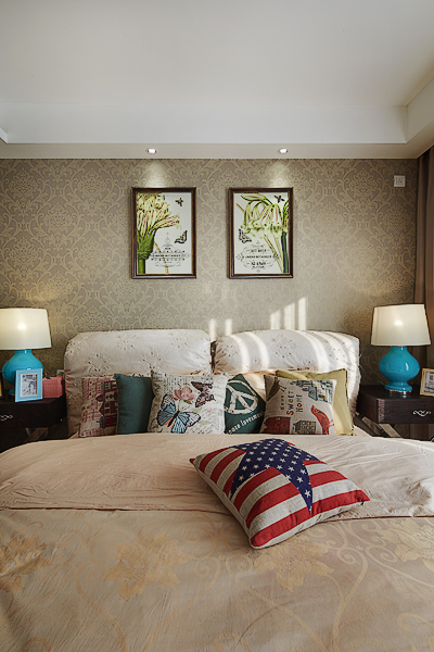 西安元洲 简约美式 卧室图片来自元洲-顺康在90平米现代混搭美式三居的分享