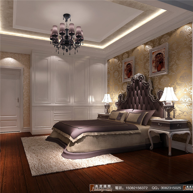 高度国际 卧室图片来自成都高端别墅装修瑞瑞在114平米欧式风格-成都高度国际的分享