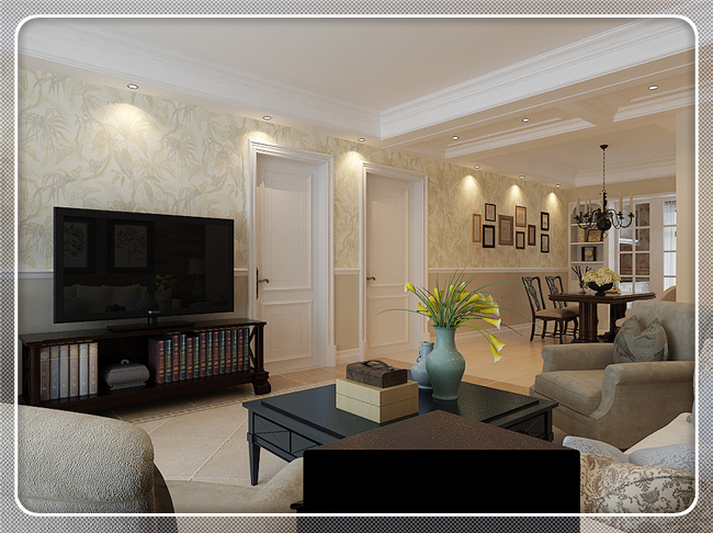 美式 客厅图片来自方林装饰在金地檀溪260平米美式风格的分享