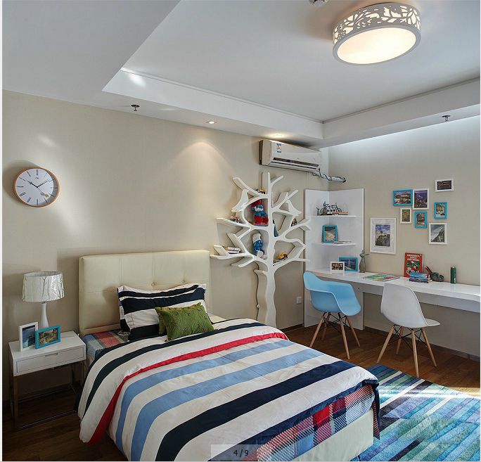明天华城 三室 现代 田园 133 儿童房图片来自上海实创-装修设计效果图在133平现代田园装修设计的分享