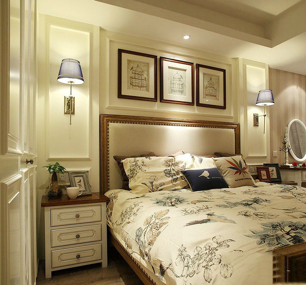 卧室图片来自芙蓉锦程装饰有限公司在宇众悦城106㎡3三居简欧风的分享