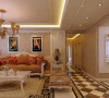 中海明珠165平欧式风格客厅