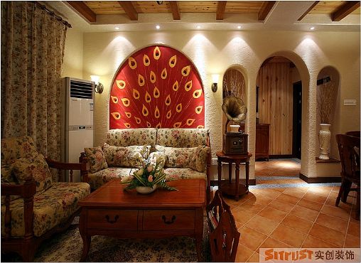 东南亚 三居 收纳 混搭 客厅 客厅图片来自长沙实创装饰范范在东南亚风情的分享
