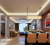 客厅是一个连接内外沟通感情的主要场所，是最能体现业主生活品味和情调的地方，设计通过颜色的整体搭配和独特的造型突出现代简约的风格。