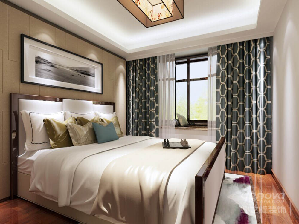 卧室图片来自天津业之峰装饰在融科贻锦台-简约中式风格的分享