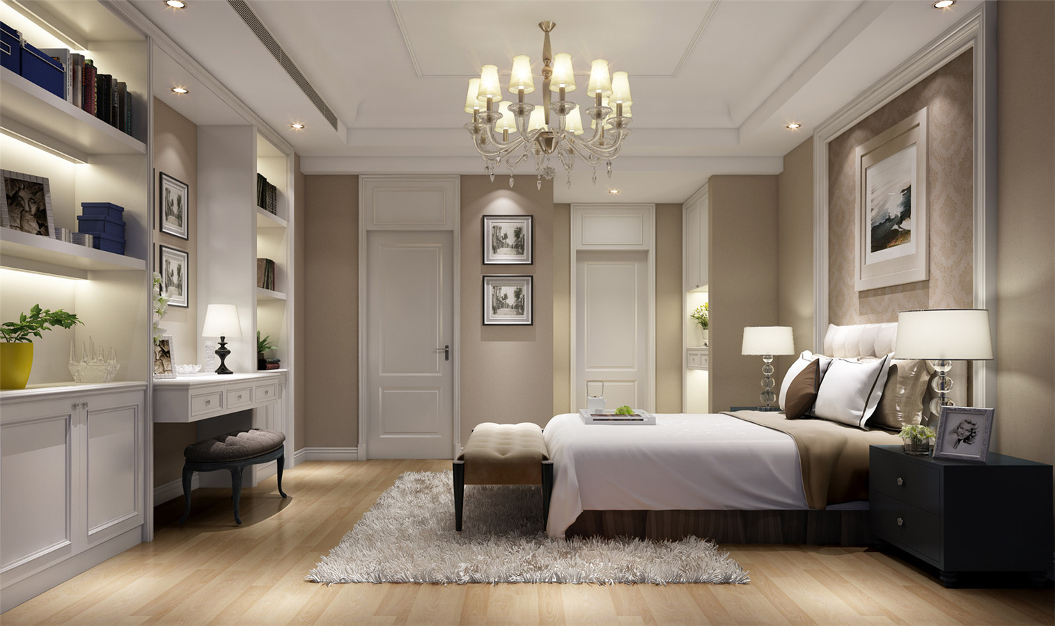 简约 欧式 别墅 装修设计 聚通装璜 卧室图片来自jtong0002在上海御沁园联排别墅现代简欧风格的分享