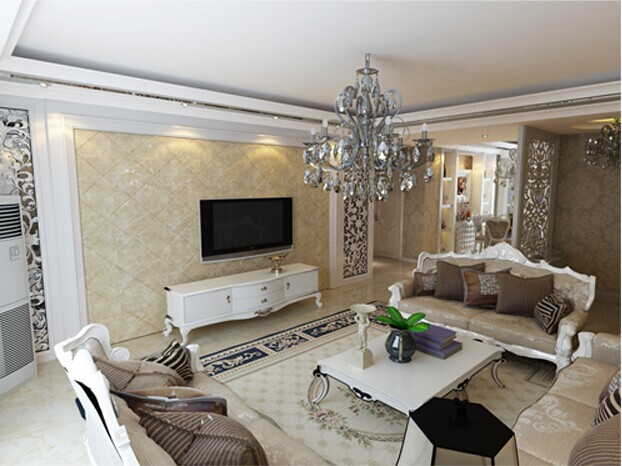 客厅图片来自郑州实创装饰-黄玲在瀚宇天悦142平欧式风格装修的分享