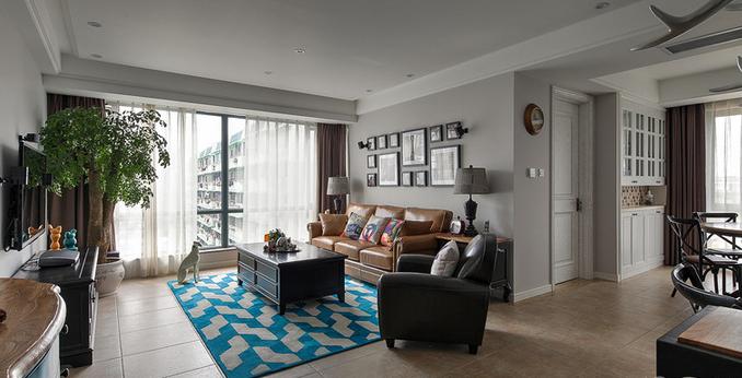 客厅图片来自佰辰生活装饰在135方现代混搭美式风格的分享
