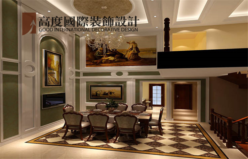 装饰 设计 案例 效果图 餐厅图片来自高度老杨在中海尚湖世家叠下300平别墅简欧的分享